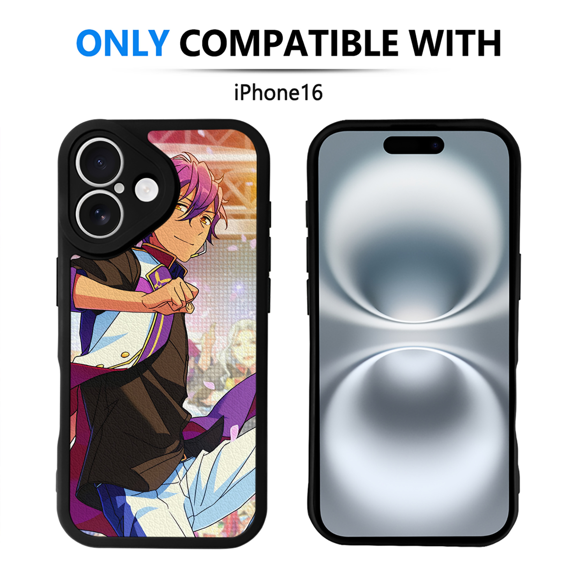 （画像用） あんさんぶるスターズ! Ensemble Stars 【iPhone 16シリーズ対応】シリコンスマホケース（レザー調） 材質：シリコン